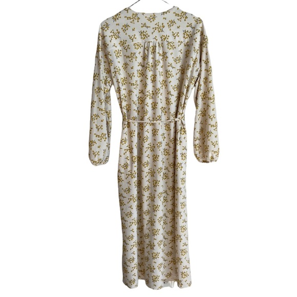 Floral Print Maxi Dress - Cream and Gold - Picture 4 of 6